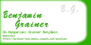 benjamin grainer business card