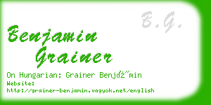 benjamin grainer business card